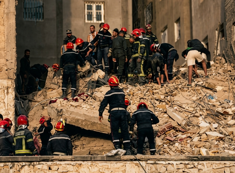 Aumenta a cinco el número de fallecidos tras el derrumbe de un edificio en Fez