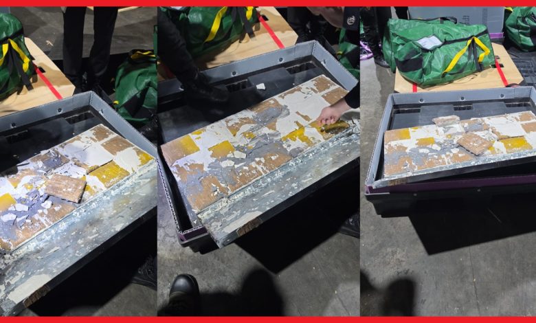 Incautan 570 kilos de droga ocultos en un camión de transporte internacional